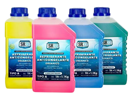 ANTICONGELANTE REFRIGERANTE ORGANICO MULTICOLOR ENVASE 1 LITRO