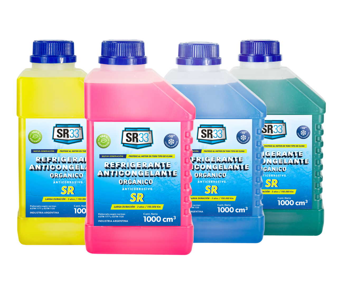 ANTICONGELANTE REFRIGERANTE (FORMULA SR -10ºC) MULTICOLOR -  ENVASE 1 LITRO