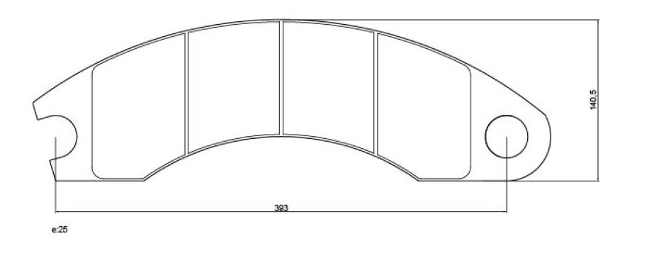 PASTILLA DE FRENO - Camion Volquete Minero fuera de carretera Sany